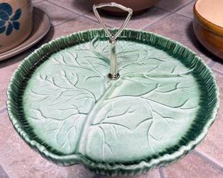 Royal Haeger cabbage leaf serving tray