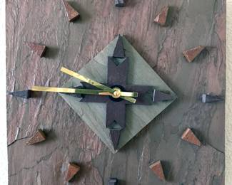 Slate wall clock