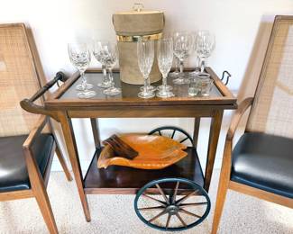 MCM bar cart