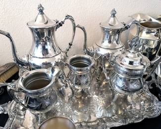 Silver plate tea wares