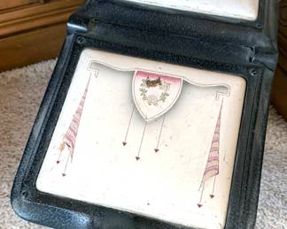 Cast iron coal scuttle