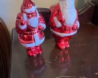 093 redmercuryglasssantachristmasorname