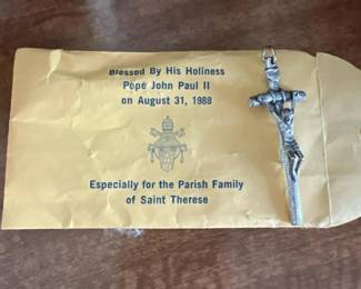 308 blessedcrucifixpendantsilvertoneble