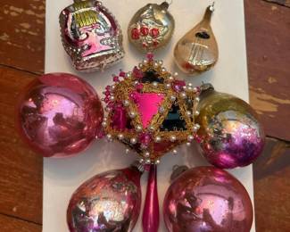 206 shinybritevintageglasschristmasorna