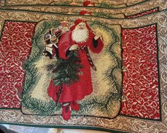 323 setof6santaclauschristmastapestry