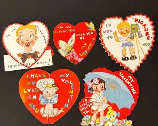 178 fivevintageheartshapeddiecutvalent