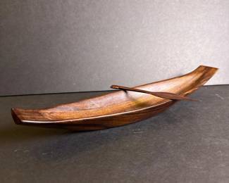 172 midcenturywoodencanoebowlwithleaf