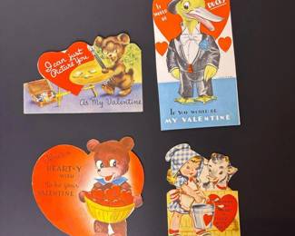 177 fourvintageanimalthemeddiecutvalen