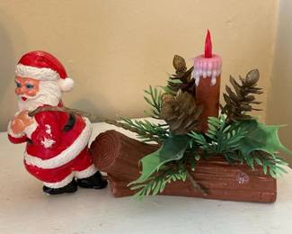 330 vintagechristmassantacenterpiecewith