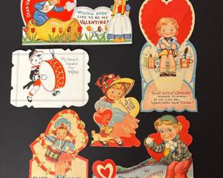 180 sixvintagediecutvalentinescards