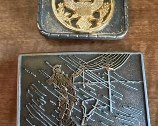 295 vintageusgreatsealmilitarybeltbuc