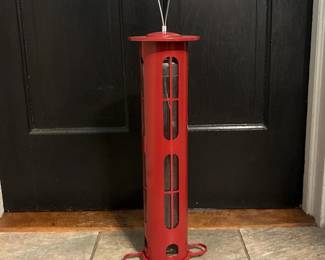 246 largeredmetaltubebirdfeeder
