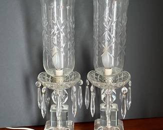 253 pairofcutcrystaltablelampswithhur