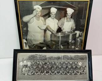 072 twoblackandwhitevintageframedphoto