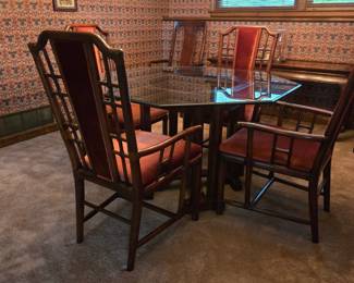 Oriental table and chairs