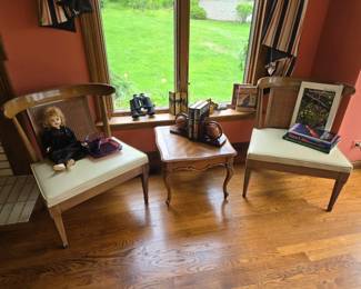 Old dolls, bookends, books