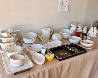 Vintage Corning Ware - Blue Cornflower and Wildflower patterns