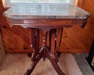 Antique Marble top table with unusual Marble top