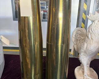 5272  2 Brass Vases