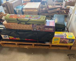 5056  EZ Ups with Sidewalls, Pavilion Shadehouse, Camp Cot, Folding Chairs, Propane Stove