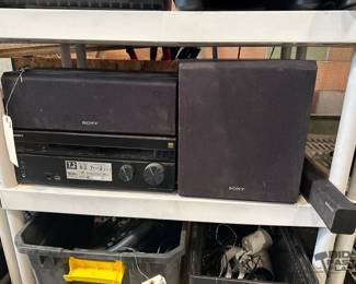 3018  Sony Receiver, 2 Sony Speakers, and Samsung Sound Bar