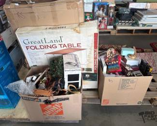 5026  Folding Table, Smart Label Printer, Shoe Shapers, Trinket Boxes