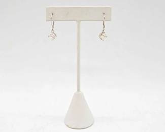 756  14kt Gold Earrings with SemiPrecious Stones, 1.9g