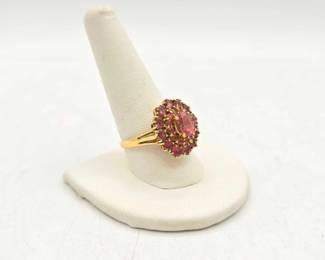 748  14kt Gold Ring with SemiPrecious Stones, 6g
