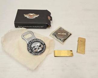 1926  HarleyDavidson Bottle Opener and Coin, Money Clip  Lighter