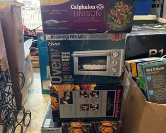 5038  KitchenAid Food Processor, Oster Toaster Oven, Calphalon Pans