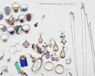 906  Sterling Silver Jewelry, 242.2g