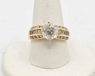744  14kt Gold Ring with SemiPrecious Stones, 6.4g