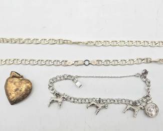 912  Sterling Silver Jewelry, 55.1g