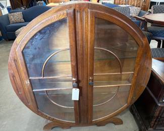 6078  Art Deco Circular Display Cabinet