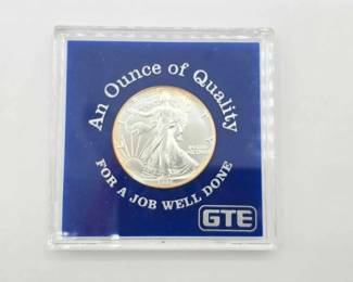 1250  U.S. 1991 .999 Fine Silver One Dollar Coin