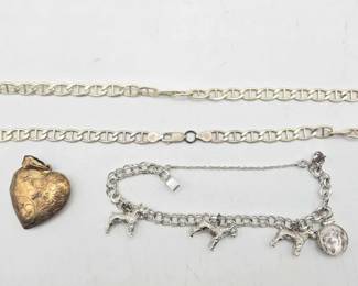 912  Sterling Silver Jewelry, 55.1g