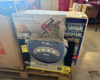 5098  Dyson v6 Top Dog, Roomba Scheduler, Patton Air Circulator Fan