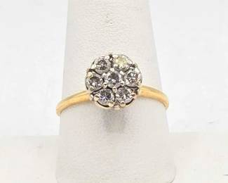604  18kt Gold Ring with Diamonds, 3.6g