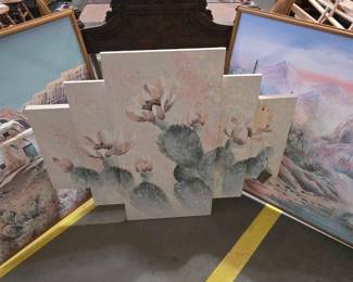 4034  Large Paintings and Mirror