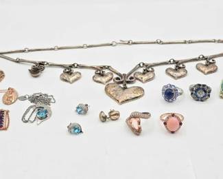 950  Sterling Silver Jewelry, 161.2g