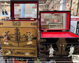 6322  2 Decorative Jewelry Boxes