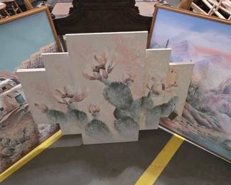 4034  Large Paintings and Mirror