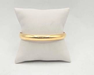 704  14k Gold Bangle Bracelet, 9.3g