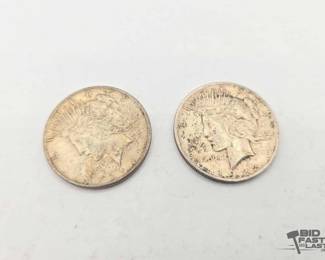 1410  90 Silver 1922 Liberty Peace Dollar Coins
