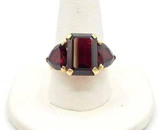 750  14kt Gold Ring with SemiPrecious Stones, 6.2g