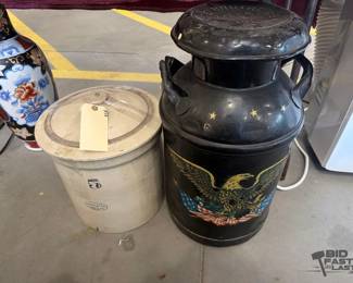 5278  Crock and Milk Jug
