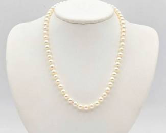 984  Pearl Necklace with Sterling Silver Clasp