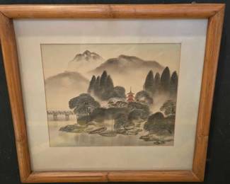 4022  Japense Scenery Painting