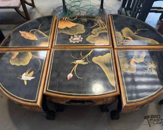 6098  Multi Piece Decorative Table and Wooden Table