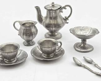 1916  Metal Mini Teacup Set